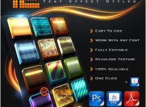 GraphicRiver 60个高级文字特效样式PSD