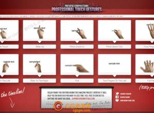 超棒的创意触摸手势动画包AE模板 Professional Touch Gestures