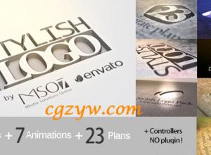 8组VideoHive 立体挤出Logo文字AE模板 Stylish Logo Pack