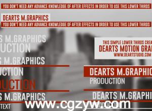 AE模板13组字幕动画 Clean Elegant Lower Third