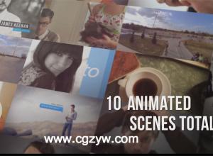 超炫分屏显示动画AE模板 Preview Video Screen Collage Grids