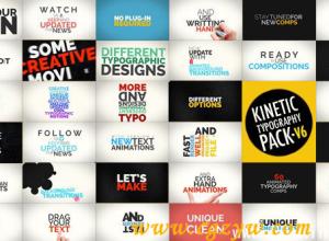 70种文字排版标题动画文本合集AE模板 Kinetic Typography V.6