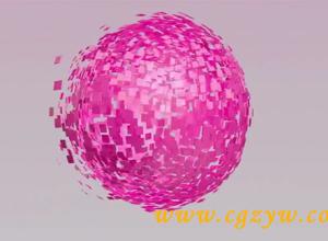 C4D制作一个碎片组成摆动的小球效果教程 Wobbly PolyFX Destruction