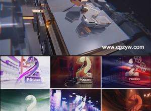 C4D/AE玻璃质感电视广播栏目包装教程Cinema 4D