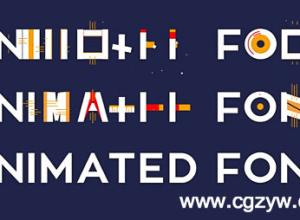 AE模板-创意字体动画 Animated Font