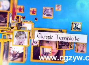 AE模板-方块展示动画 Flying Cubes Slidesh