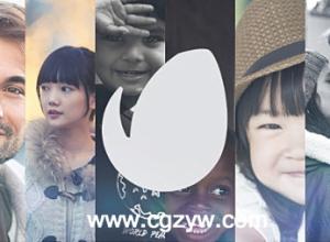 AE模板-创意相册展示动画 Mosaic Logo Reveal