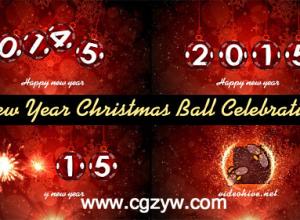 2015新年圣诞喜庆AE模板VideoHive New Year Christmas Ball Celebration