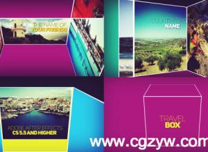 AE模板-电影开场动画 Movie Opener Travel Box