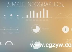 AE模板简洁流行信息图表展示模板 Simple and Modern Infographics