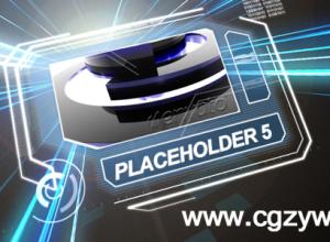 AE模板 炫光时空穿梭动画展示