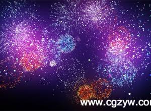 AE模板-2015新年快乐烟花粒子动画模板