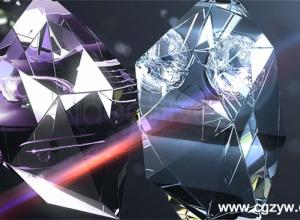 AE模板-多长钻石暂时动画Videohive Diamonds Photo Slider Opener
