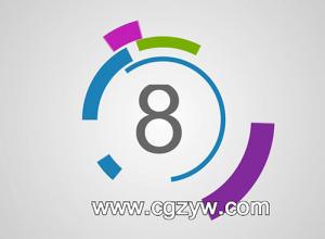 AE模板-简洁风格倒计时动画 Countdown in