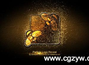 AE模板-绚丽粒子汇聚logo动画模Particle Logo Reveal