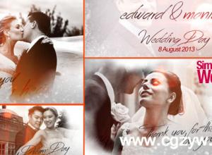 AE模板-简洁的婚礼相册动画 Simple Wedding Slideshow folder