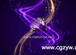 AE模板-粒子流光动画Rotary Logo Reveal