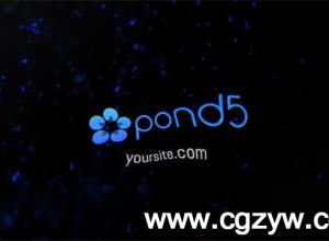 AE模版-简单的logo演绎粒子背景动画模版particle logo reveal