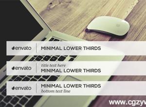 AE模板-扁平化多媒体字幕条动画模板minimalist-lower-thirds-template