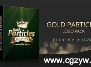 AE模版-黄金粒子logo演绎Gold Particles Logo Pack