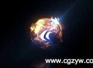 AE模板-超炫多彩粒子Logo演绎Quick Particle Sphere Logo