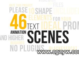 AE模板-46组简洁企业公司字幕条文字动画Dynamic Text Animation Pack