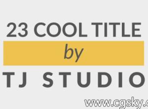 AE模板-23组文字特效动画AE模板videohive-23-cool-title-animations