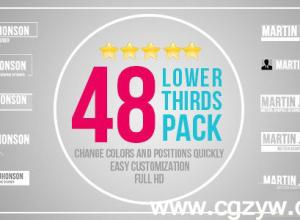 AE模板-48款人名字幕条信息展示框 VideoHive 48 Lower Thirds Pack