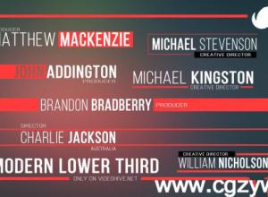 AE模板-现代简洁人名字幕条信息展示VideoHive Modern Lower Third