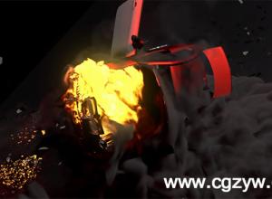 C4D 火焰爆炸汽车绑定教程(含工程文件) Digital Tutors - Rigging a Car to Explode in CINEMA 4D