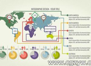 AE模板-4K复古信息图表数据统计表格信息报告展示