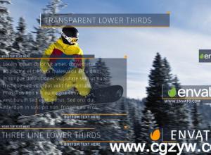 AE模板-透明字幕条栏目包装展示Transparent Lower Thirds