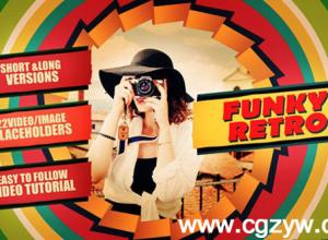 AE模板-复古电视节目栏目包装开场 VideoHive Funky Retro