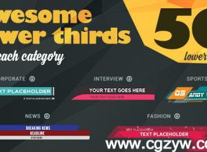 AE模板-商务企业体育新闻节目类型栏目条人名字幕条信息展示框