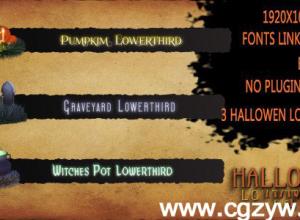 AE模板-万圣节女巫人名字幕条信息展示 Halloween Lower Thirds