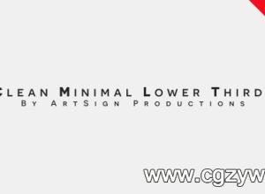 AE模板-简单干净幻灯片人名字幕条展示 VideoHive Clean Minimal Lower Thirds