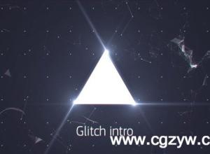 AE模板-科技感画面节目故障失真背景文字分割片头栏目包装