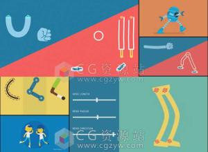 AE脚本-卡通人物关节骨骼绑定联动弹跳MG动画RubberHose v2.11 + 教程(含中/英文字幕)