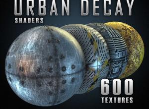 600组E3D纹理贴图材质预设合集 Element 3D – Urban DecayWinMac