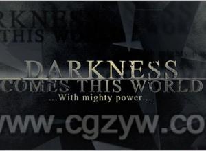 AE模板-3D神秘大气震撼高端游戏宣传图片文字字幕破碎展示