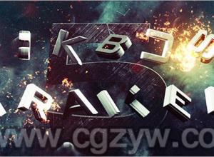 AE模板-3D震撼大气神秘高端游戏宣传图片字幕展示工程源文件