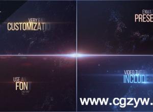 AE模板-粒子背景主题介绍动画Peaceful Organic Titles