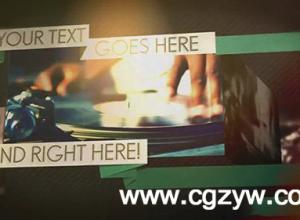 AE模板-现代风格炫光转场字幕图片展示模板