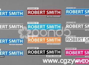 AE模板 简约风格文字标题字幕条展示模板