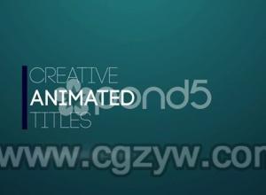 AE模板-简洁文字标题字幕展示 title-animation