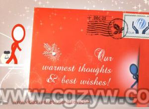 AE模板-浪漫简洁卡通手绘火柴人圣诞贺卡情人节展示