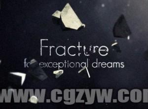 AE模板-震撼电影史诗文字破碎掉落开场 Fracture