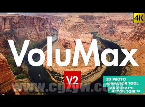 AE模板-二维照片转换3D效果摄像机推拉旋转景深动画展示+教程