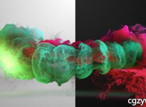 AE模板-绚丽多彩水彩水墨粒子运动Logo展示 Colorized Inkflow Logo Reveal
