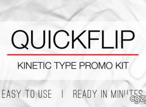 AE模板-翻转旋转运动文字排版MG动画 Quick Flip Kinetic Type Promo Kit